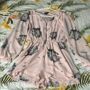 Express Blush Long Sleeve Romper